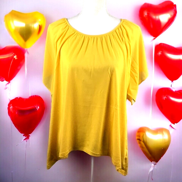 MICHAEL Michael Kors Women's Yellow Short Sleeve Top Size XXS Casual Summer Tee - Picture 1 of 16